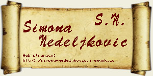 Simona Nedeljković vizit kartica